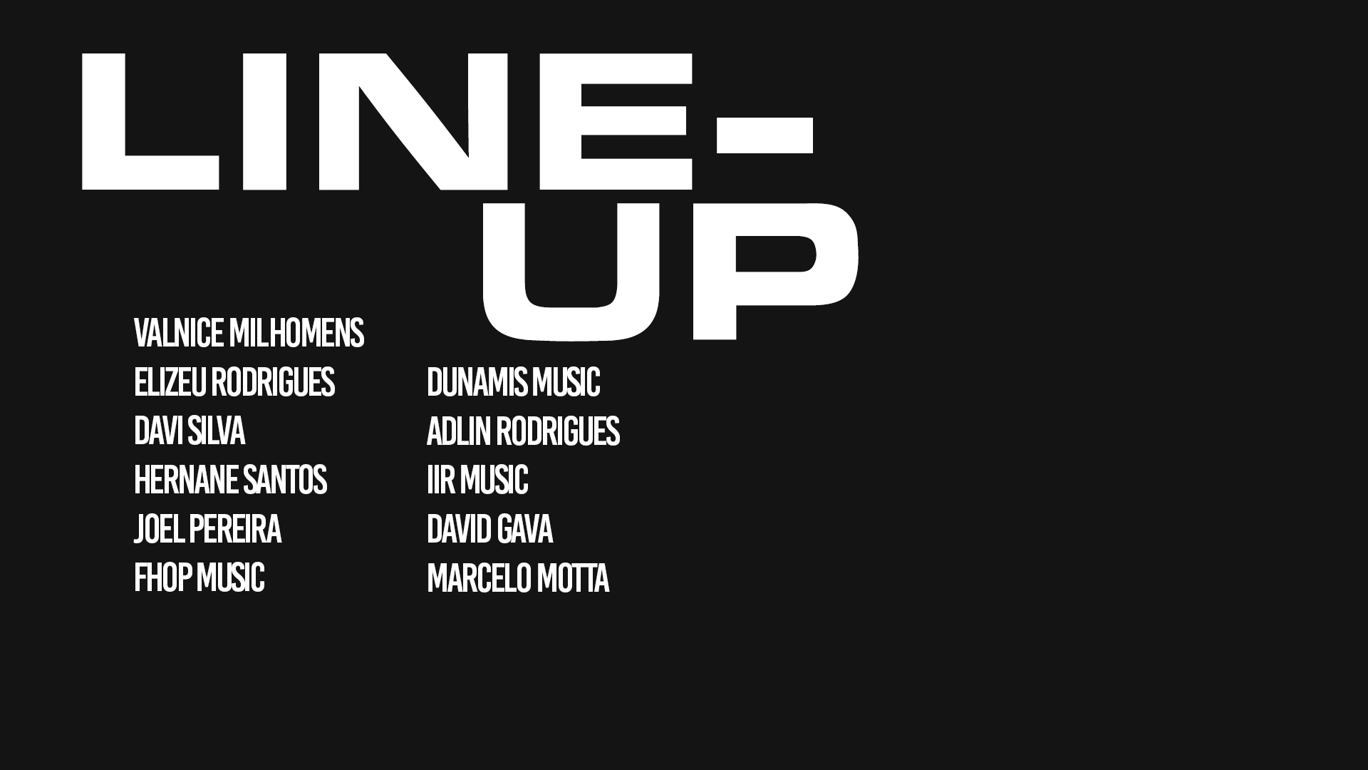 Line-up Upper Conference